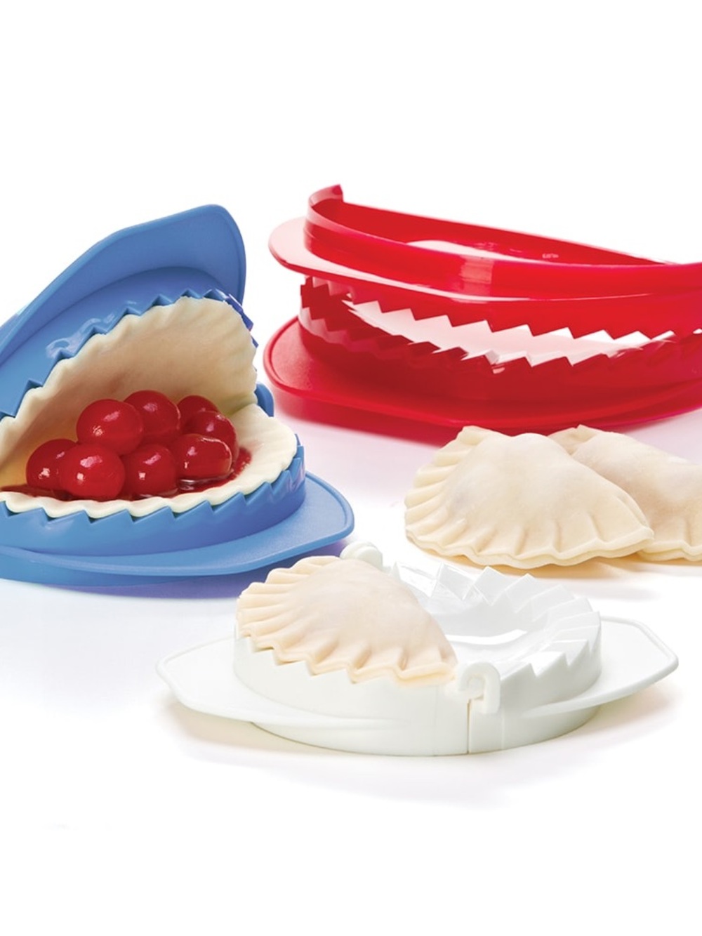 Dumpling/Pierogi Mold Set - Blue, Red, White